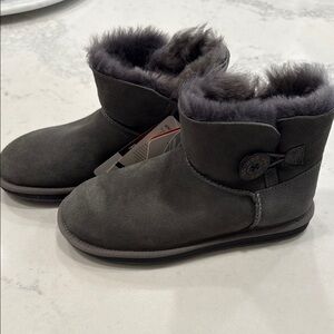 Women’s Gray Fur-Lined UGG Boots